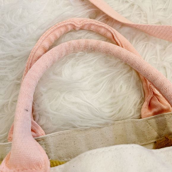 VICTORIAS SECRET Pink Cream Canvas Crossbody Tote - Picture 10 of 12